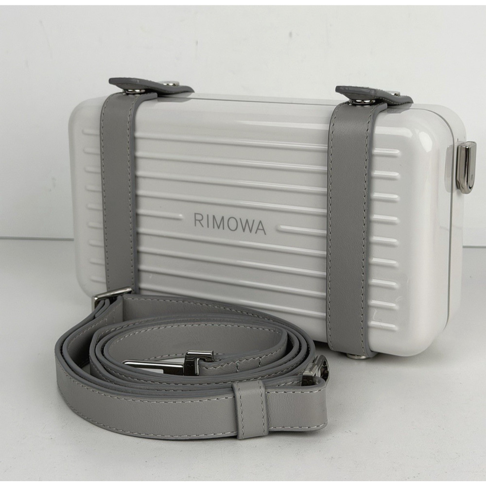 Rimowa Personal Polycarbonate Crossbody Bag in White and Strap